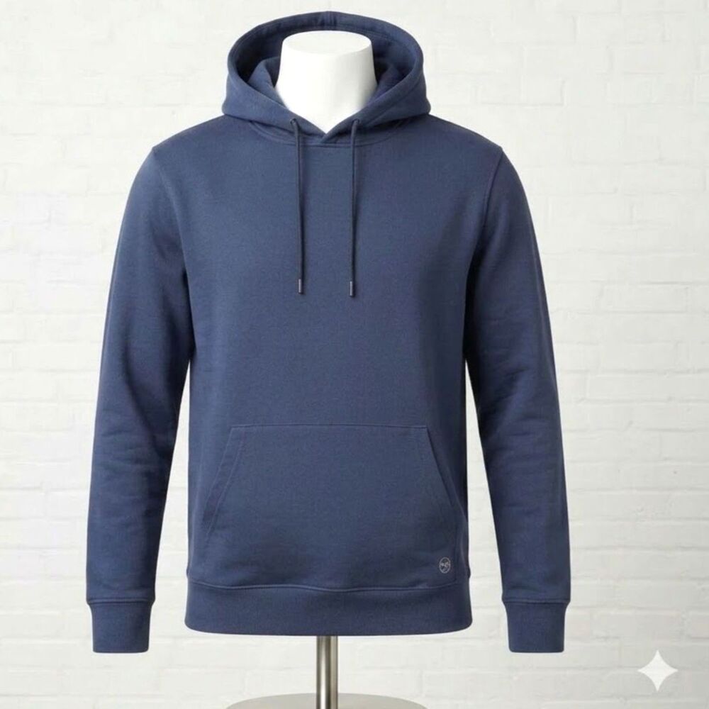 Allbirds Hoodie Blue Terry Lined Mens Small Cotton Hemp Hooded Sweatshirt NEW!